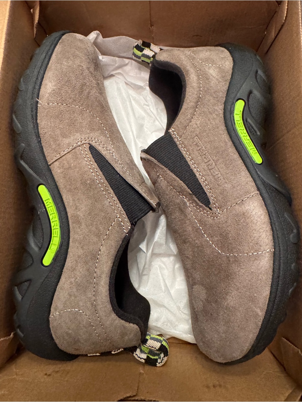 Merrell boys jungle mix Brown Slip-On Suede Casual Walking Shoes